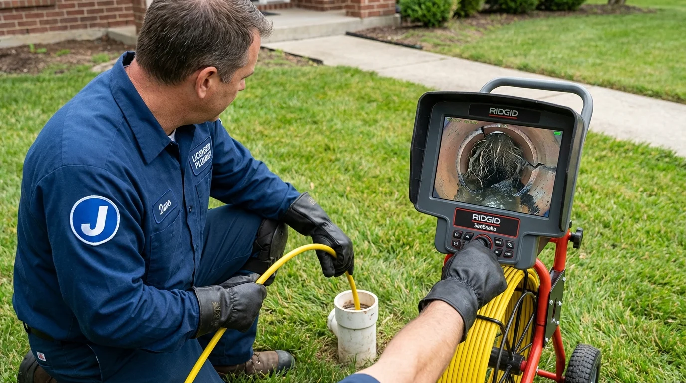 Sewer camera inspection being performed by Johns Plumbing LLC in Peralta